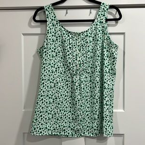 Ann Taylor floral sleeveless blouse
